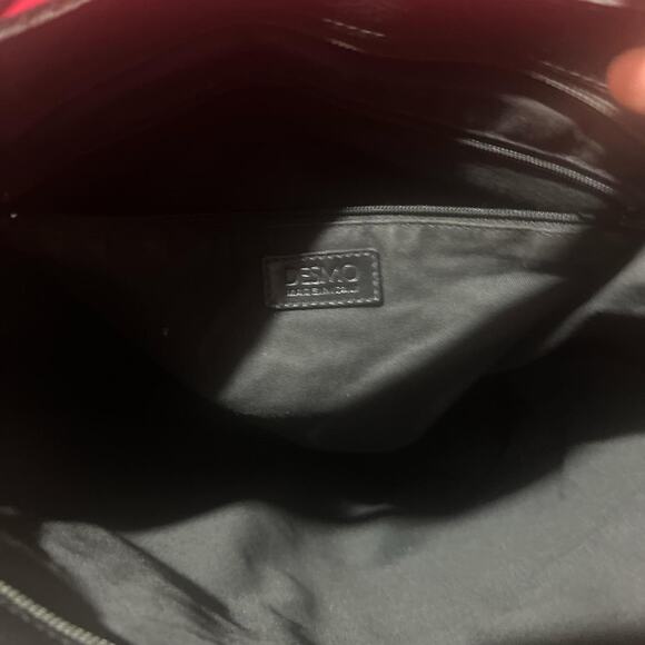 Desmo black leather shoulder bag - Picture 3 of 3